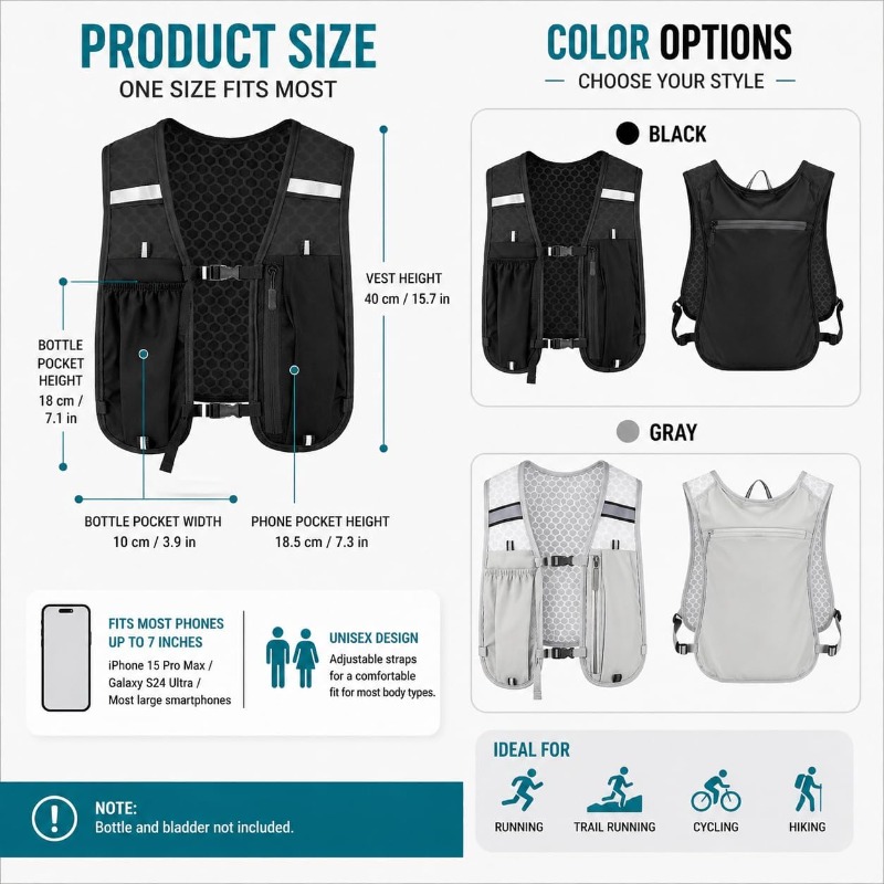 Colete Refletivo Leve para Cor - Running Gear Marathon avaliação e preço