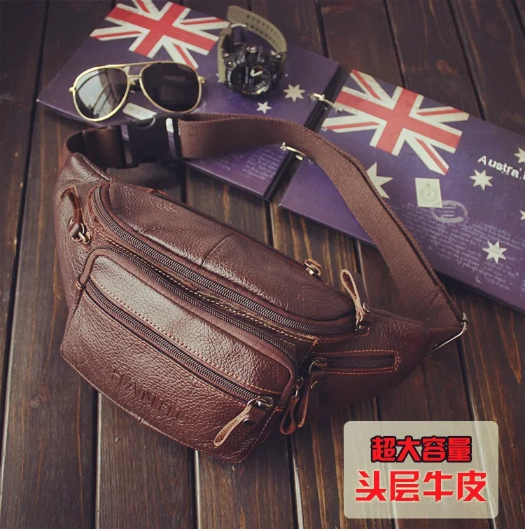 Bolsa de cintura de couro genu - Running Gear Phone avaliação e preço