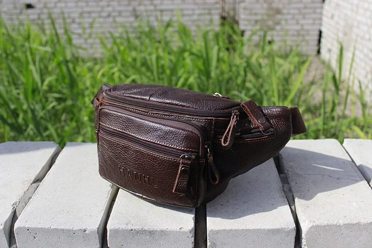 Bolsa de cintura de couro genu - Running Gear Phone avaliação e preço